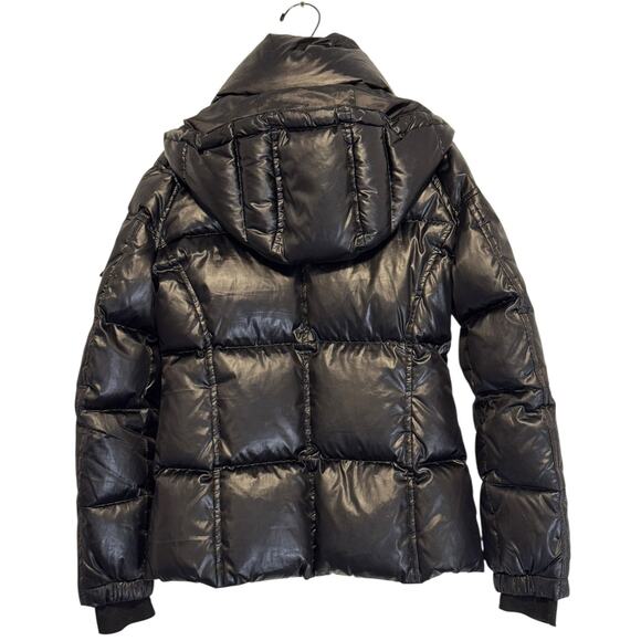 S13 Black Kylie Down Puffer Jacket with Hood Size Extra Small - Picture 2 of 16